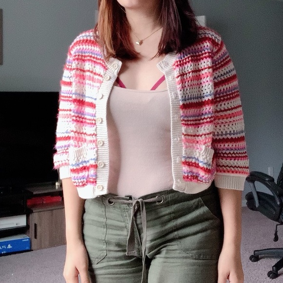 Cute crochet cropped cardigan - Picture 2 of 3